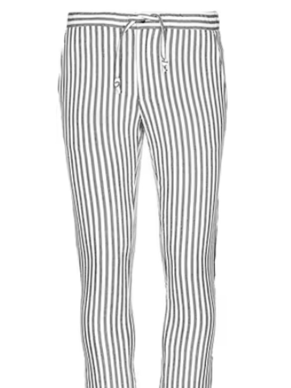 Daniele Alessandrini Italy Blue White Pinstripe Slim Trousers Pants Men's 32 - Picture 2 of 3